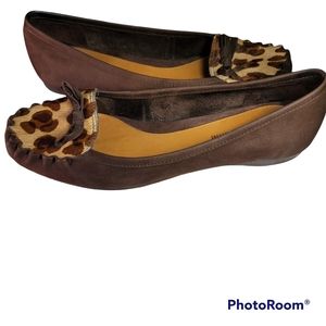 ANTONIO MELANI VIVIE 201 BROWN AMINAL PRINT TOE DETAIL